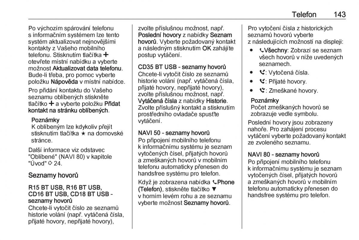 Opel Vivaro II 2 navod k obsludze / page 143