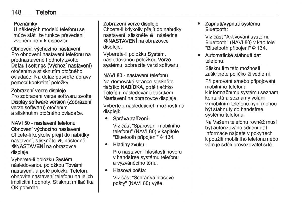 Opel Vivaro II 2 navod k obsludze / page 148