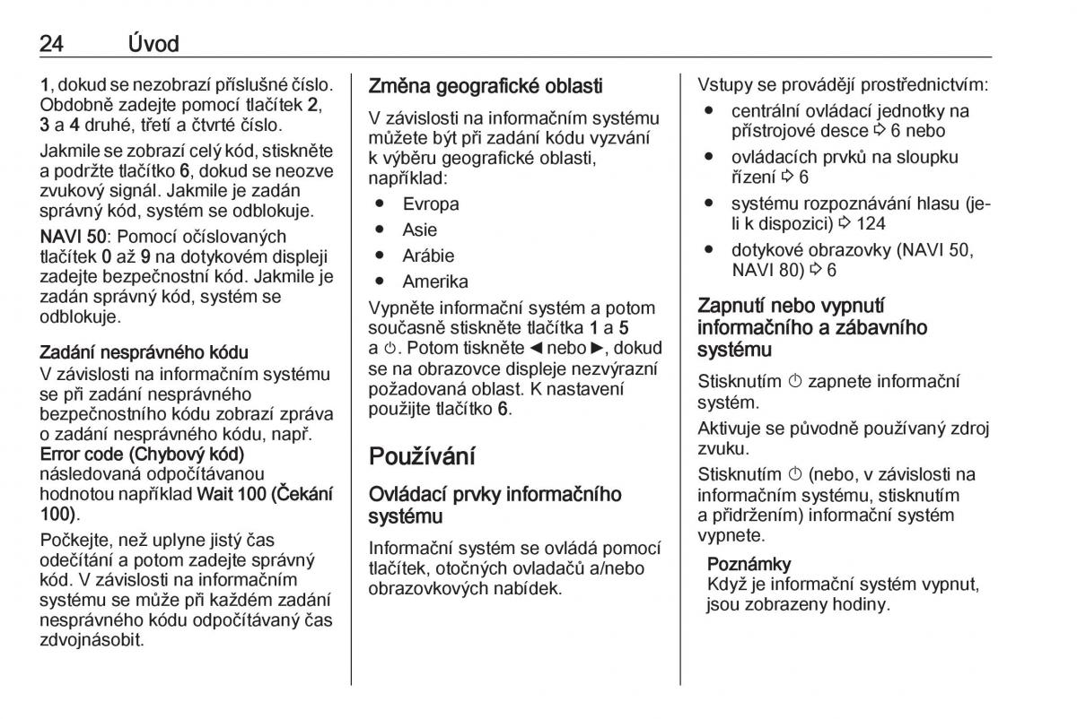 Opel Vivaro II 2 navod k obsludze / page 24