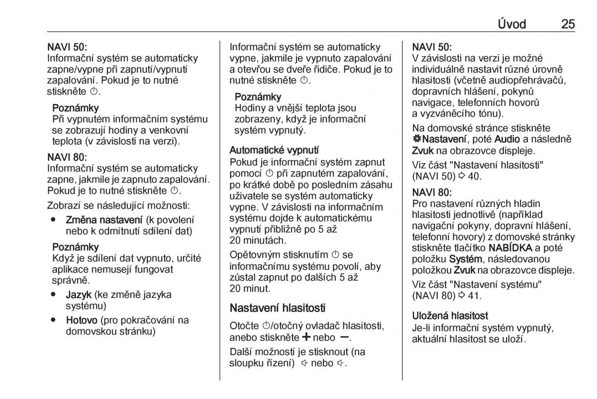 Opel Vivaro II 2 navod k obsludze / page 25