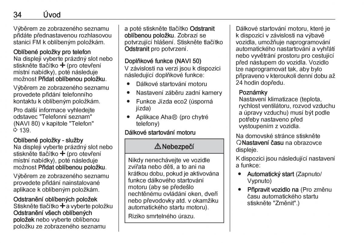 Opel Vivaro II 2 navod k obsludze / page 34