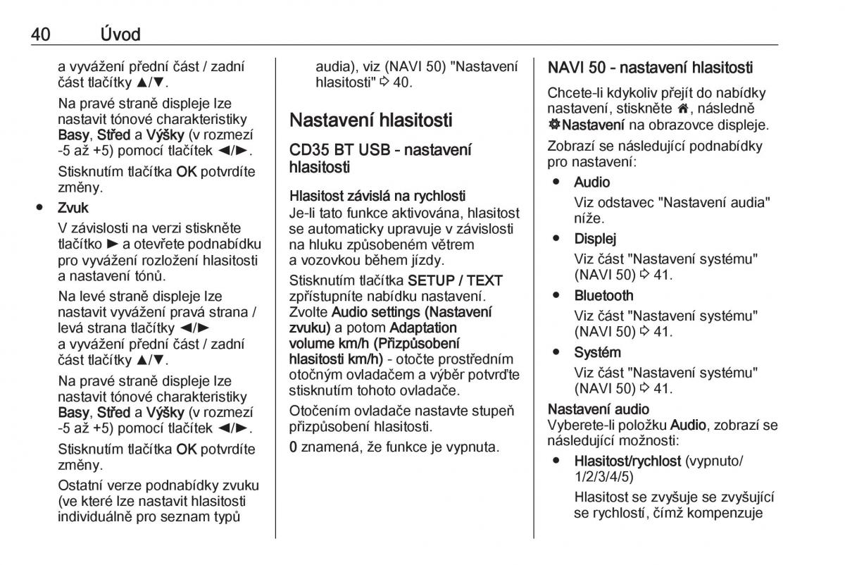 Opel Vivaro II 2 navod k obsludze / page 40