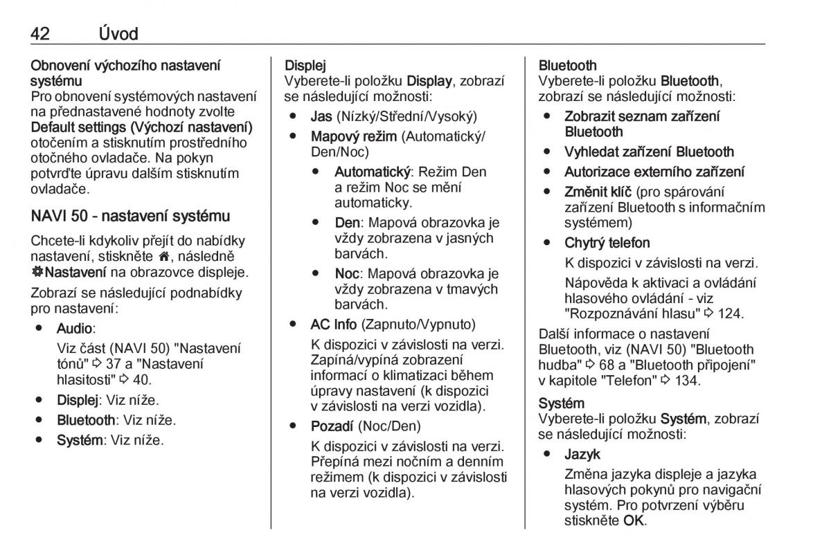 Opel Vivaro II 2 navod k obsludze / page 42