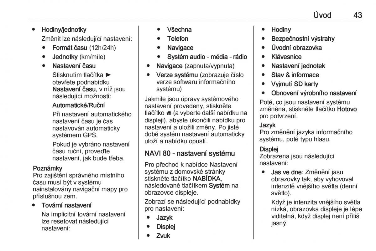 Opel Vivaro II 2 navod k obsludze / page 43