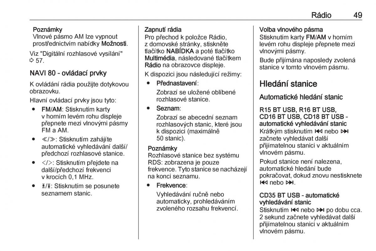 Opel Vivaro II 2 navod k obsludze / page 49