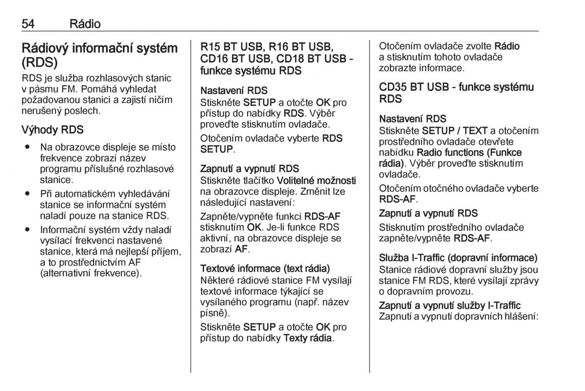 Opel Vivaro II 2 navod k obsludze / page 54