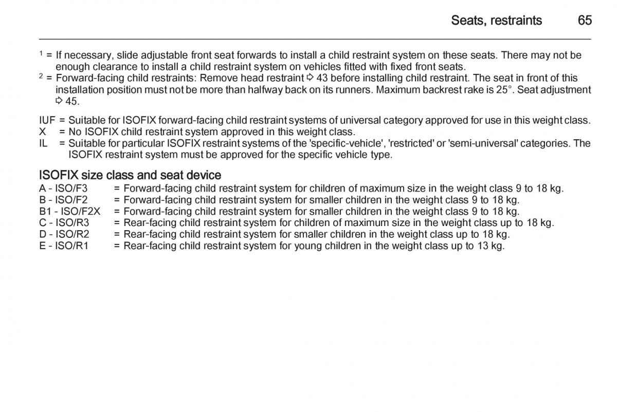 Opel Vivaro II 2 owners manual / page 67