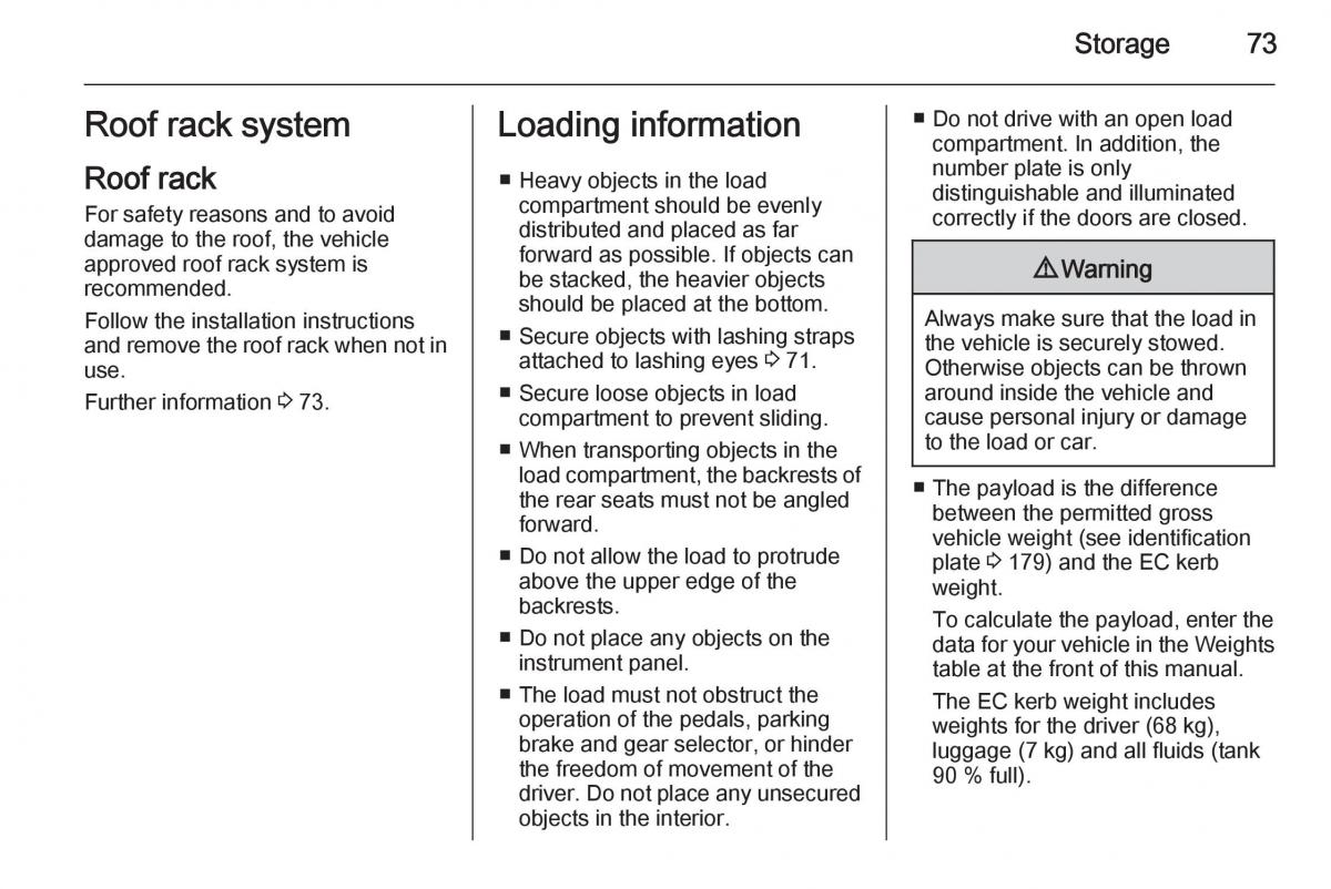 Opel Vivaro II 2 owners manual / page 75