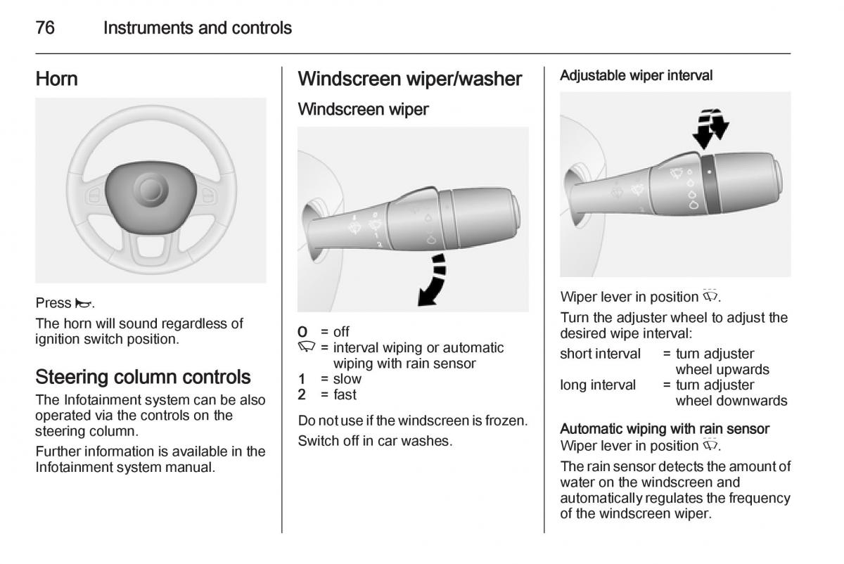 Opel Vivaro II 2 owners manual / page 78