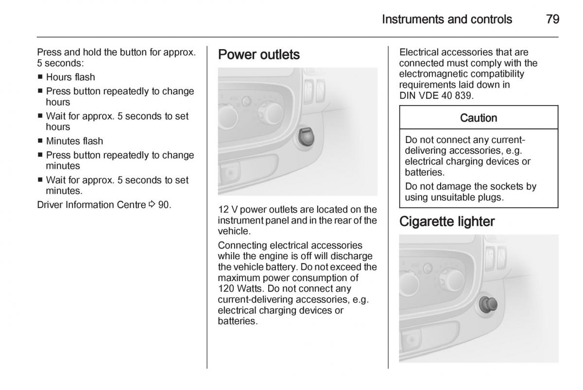 Opel Vivaro II 2 owners manual / page 81