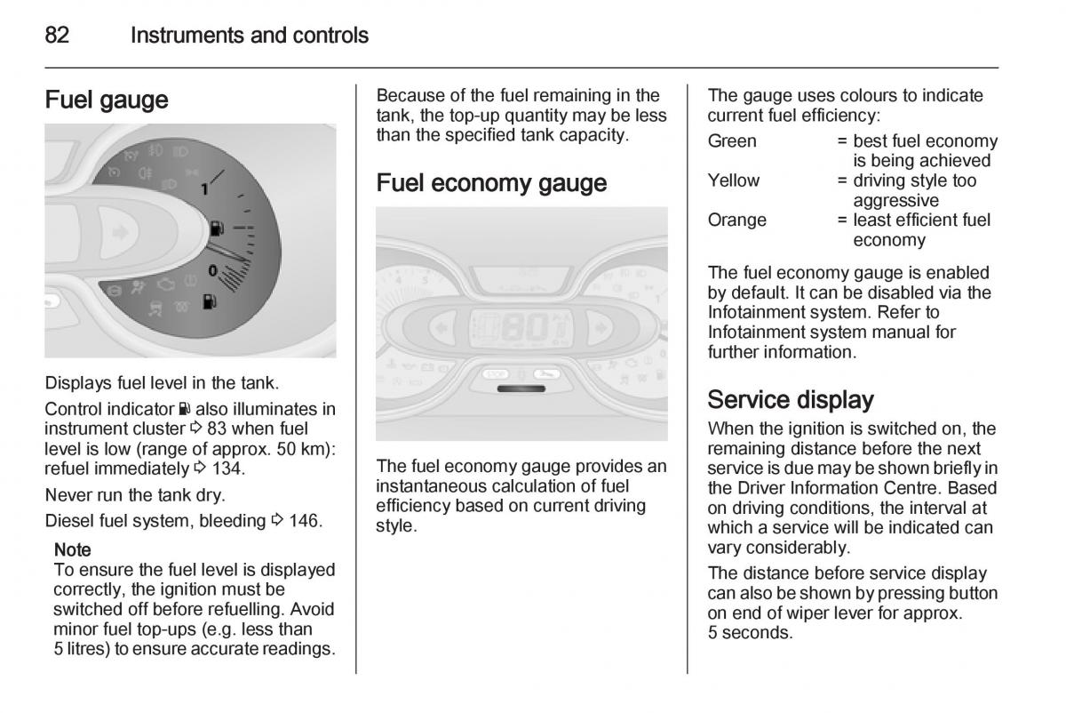 Opel Vivaro II 2 owners manual / page 84