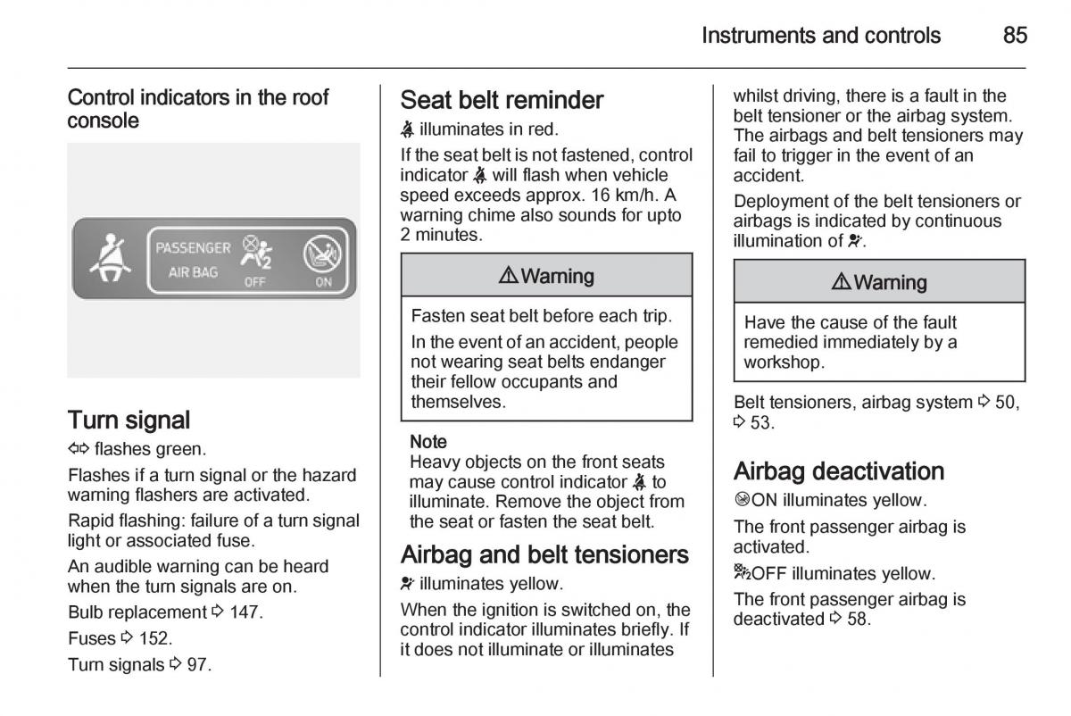 Opel Vivaro II 2 owners manual / page 87