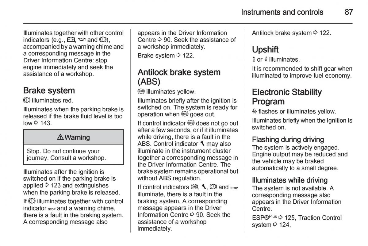 Opel Vivaro II 2 owners manual / page 89