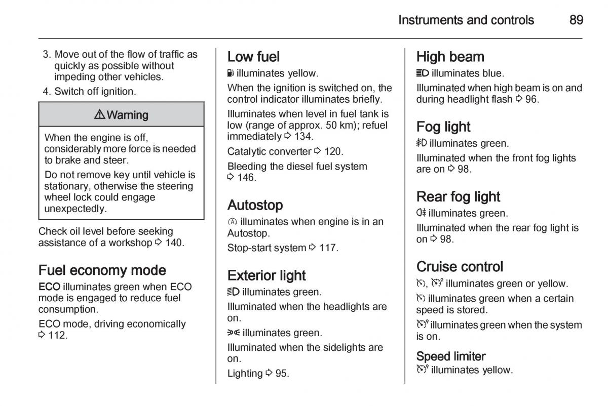 Opel Vivaro II 2 owners manual / page 91