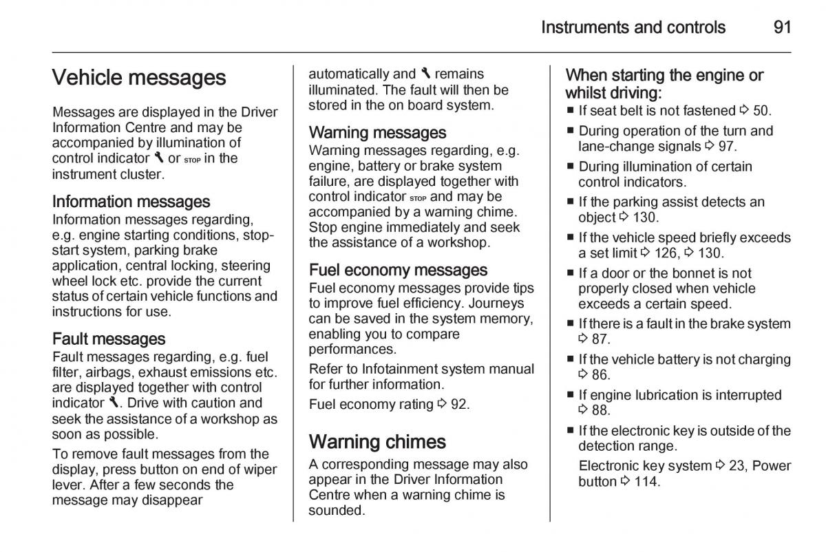 Opel Vivaro II 2 owners manual / page 93