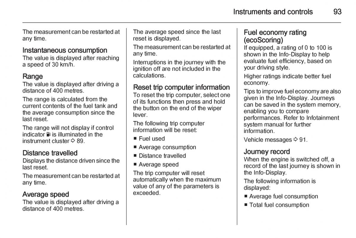 Opel Vivaro II 2 owners manual / page 95