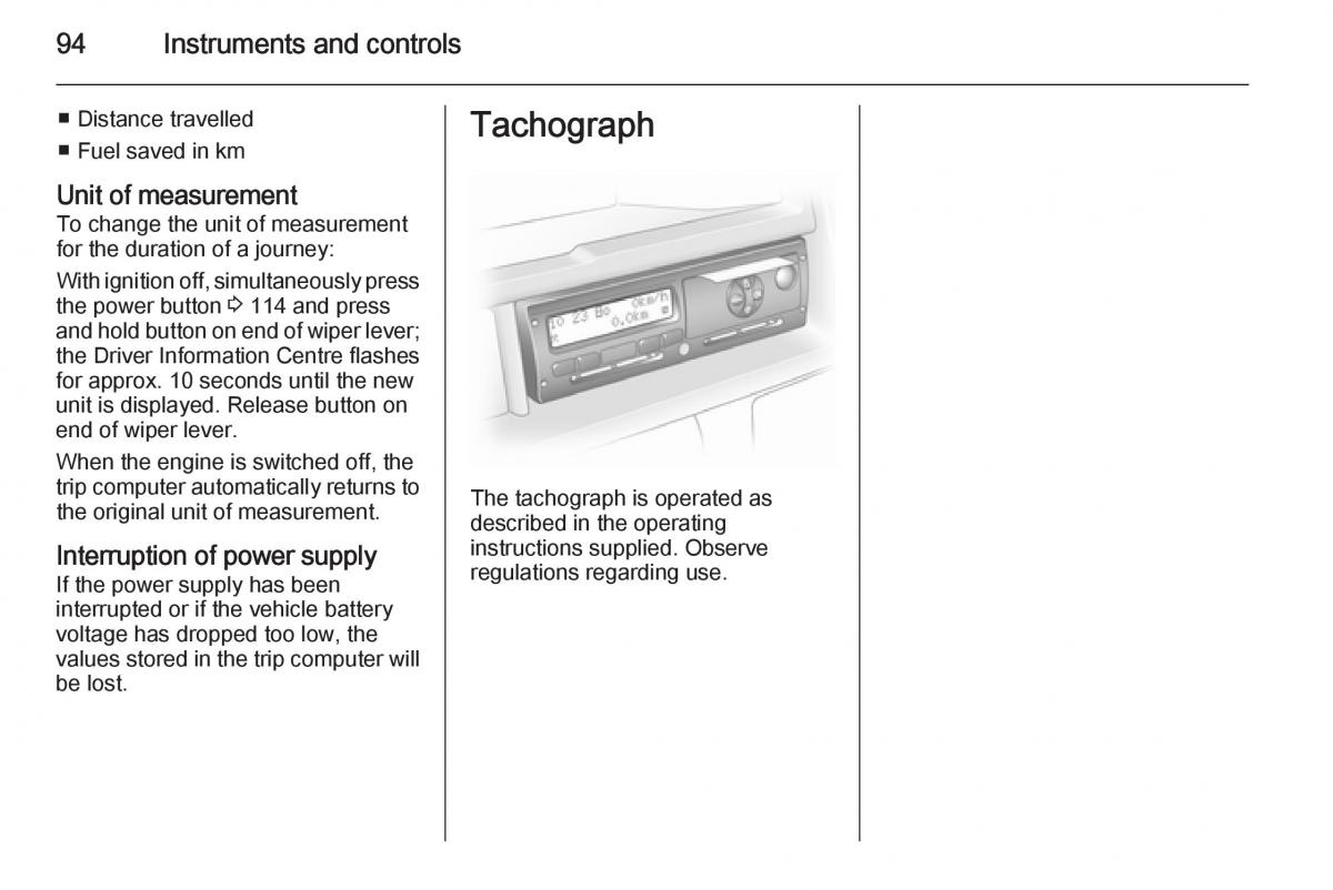 Opel Vivaro II 2 owners manual / page 96