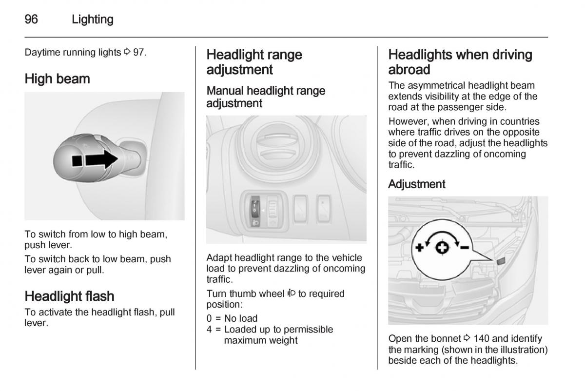 Opel Vivaro II 2 owners manual / page 98