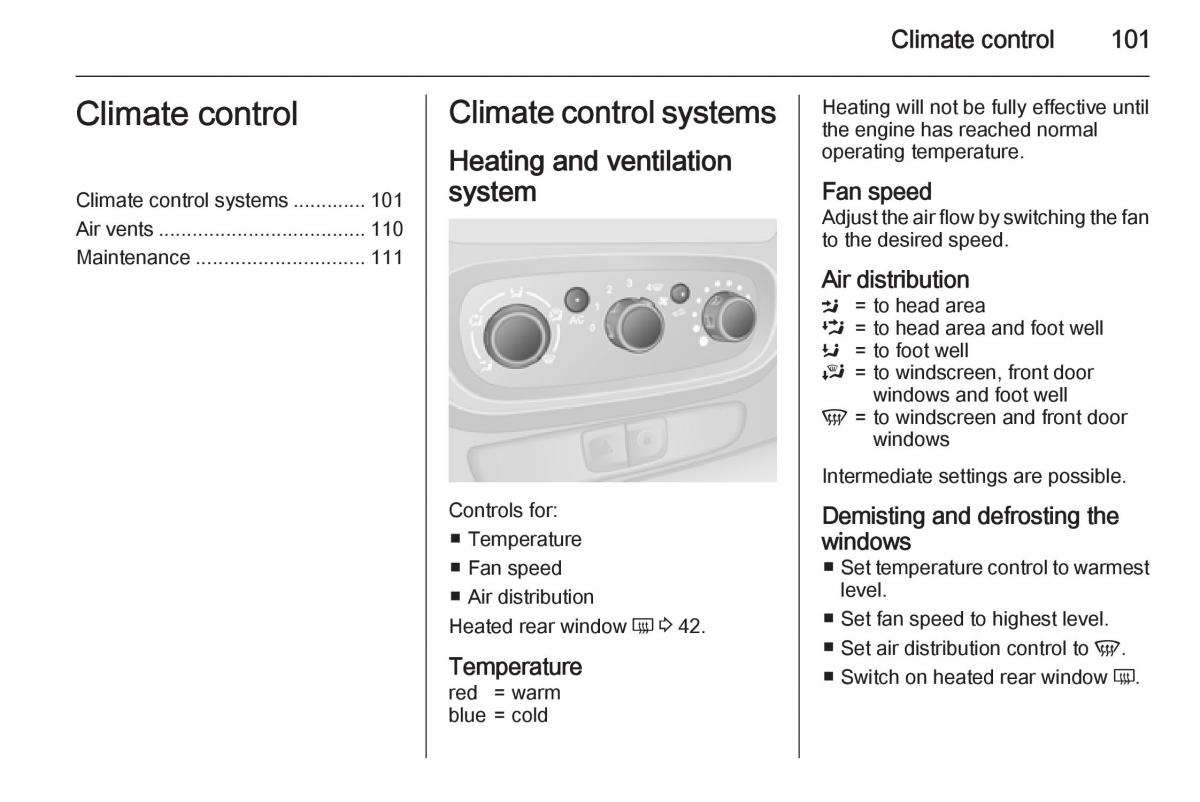 Opel Vivaro II 2 owners manual / page 103