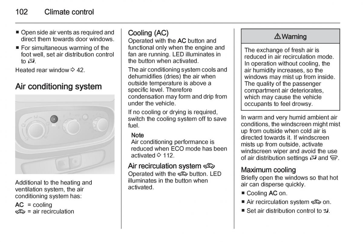 Opel Vivaro II 2 owners manual / page 104