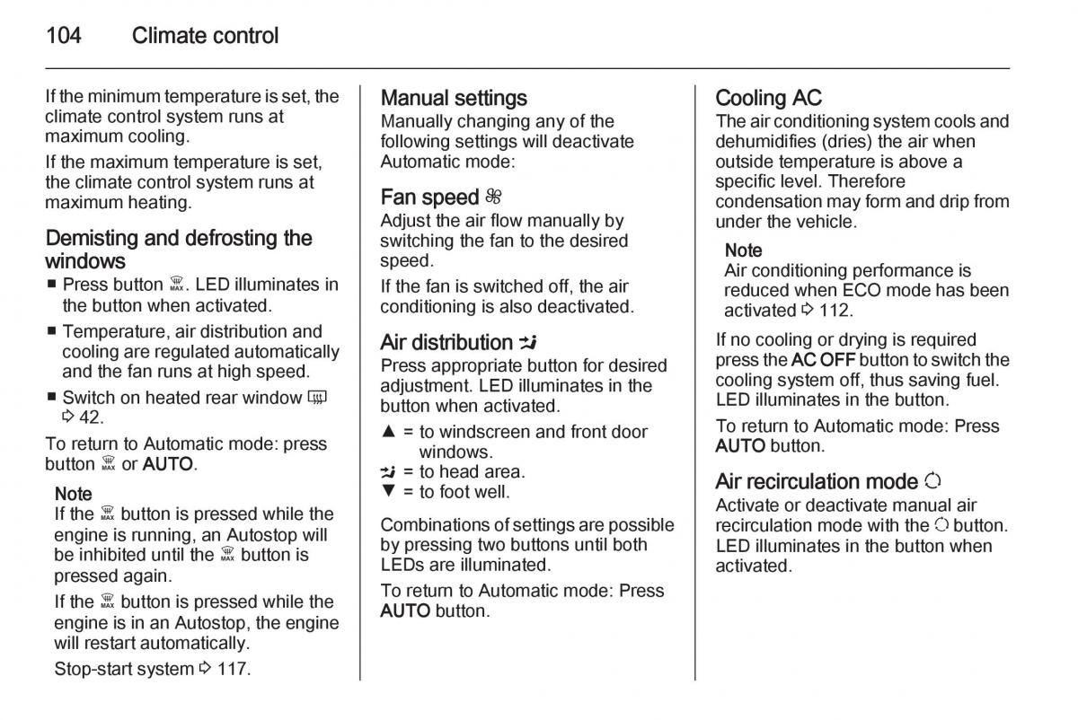 Opel Vivaro II 2 owners manual / page 106