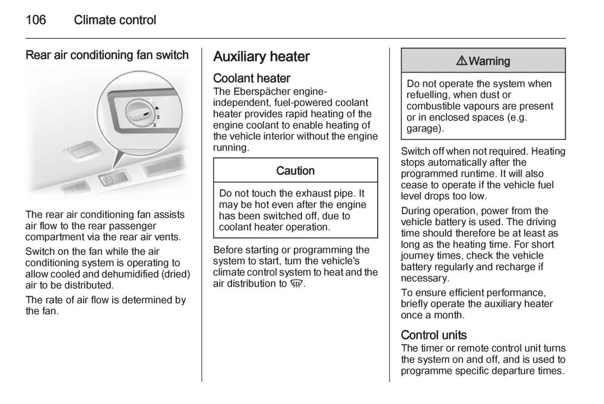 Opel Vivaro II 2 owners manual / page 108