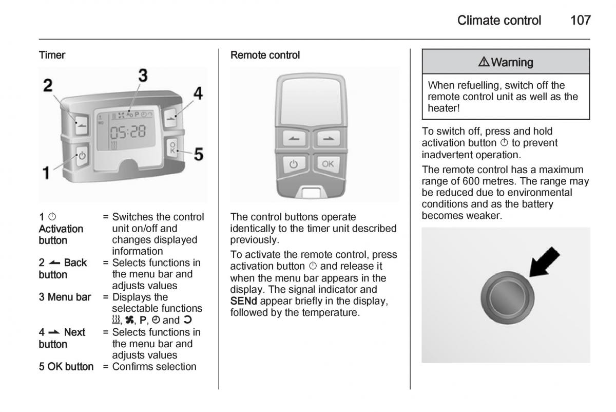 Opel Vivaro II 2 owners manual / page 109