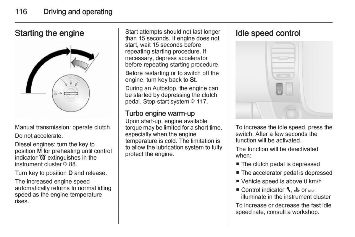 Opel Vivaro II 2 owners manual / page 118