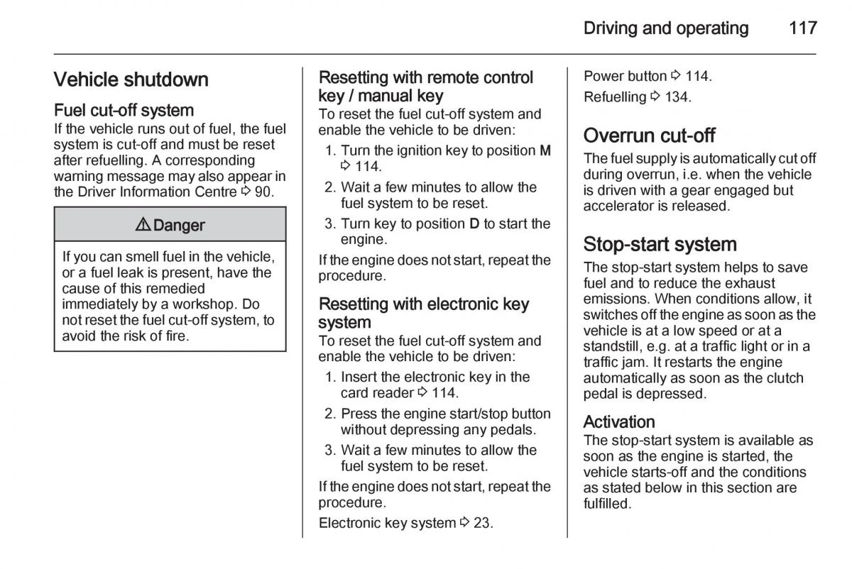 Opel Vivaro II 2 owners manual / page 119