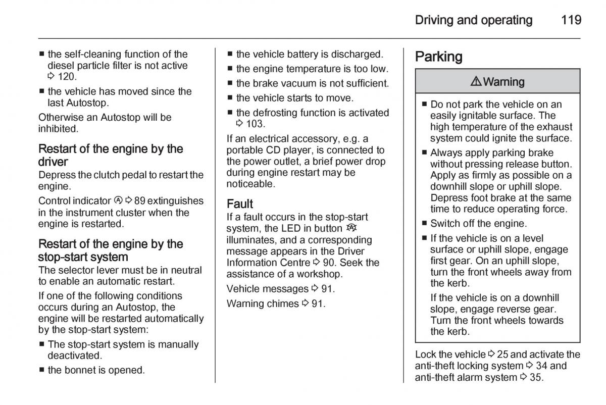 Opel Vivaro II 2 owners manual / page 121