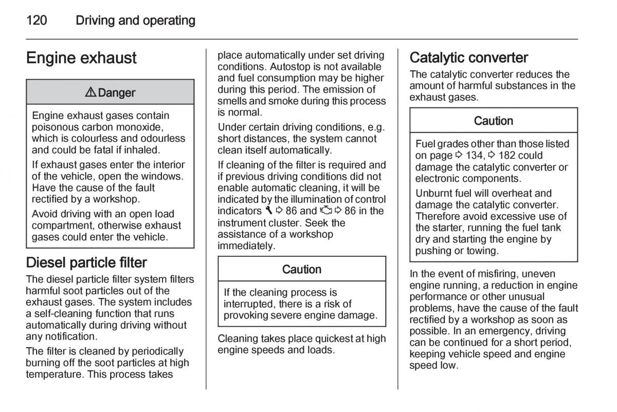 Opel Vivaro II 2 owners manual / page 122