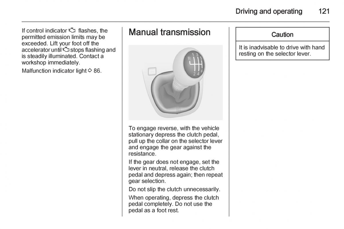 Opel Vivaro II 2 owners manual / page 123