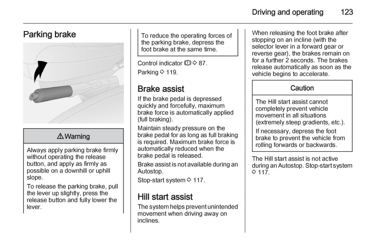 Opel Vivaro II 2 owners manual / page 125