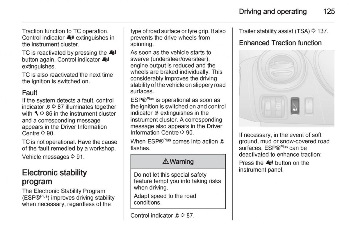 Opel Vivaro II 2 owners manual / page 127