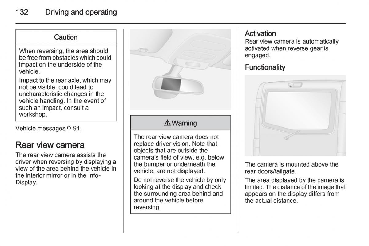 Opel Vivaro II 2 owners manual / page 134