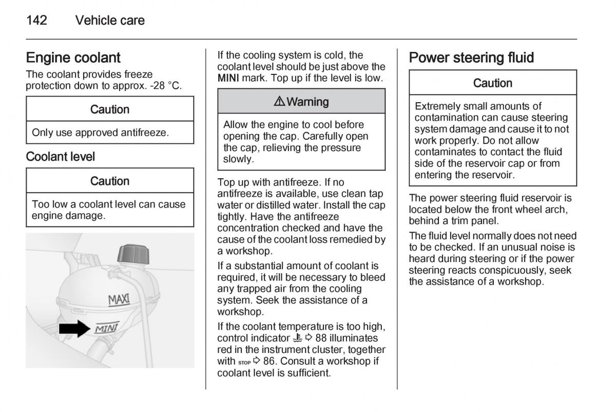 Opel Vivaro II 2 owners manual / page 144