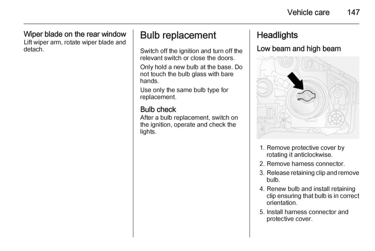 Opel Vivaro II 2 owners manual / page 149