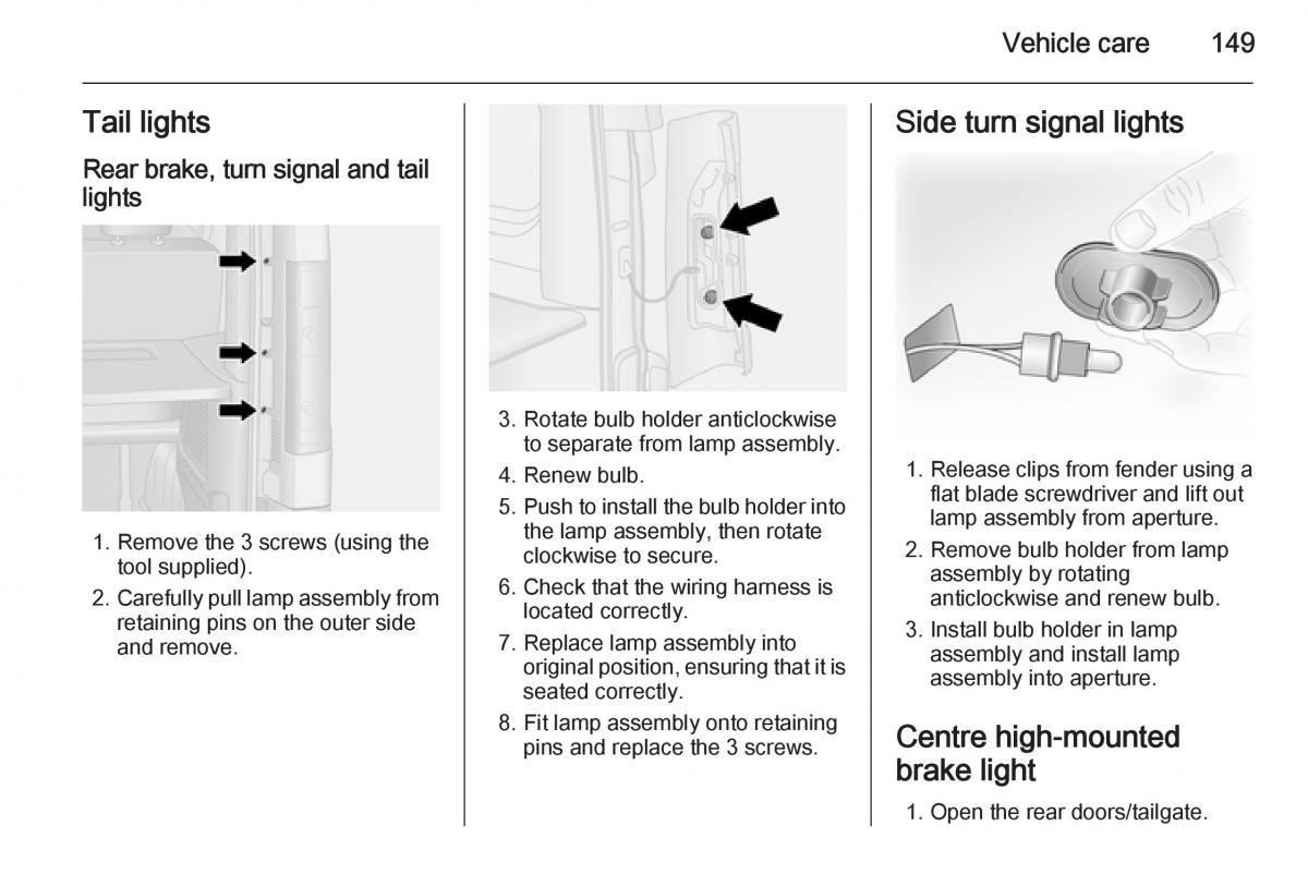 Opel Vivaro II 2 owners manual / page 151