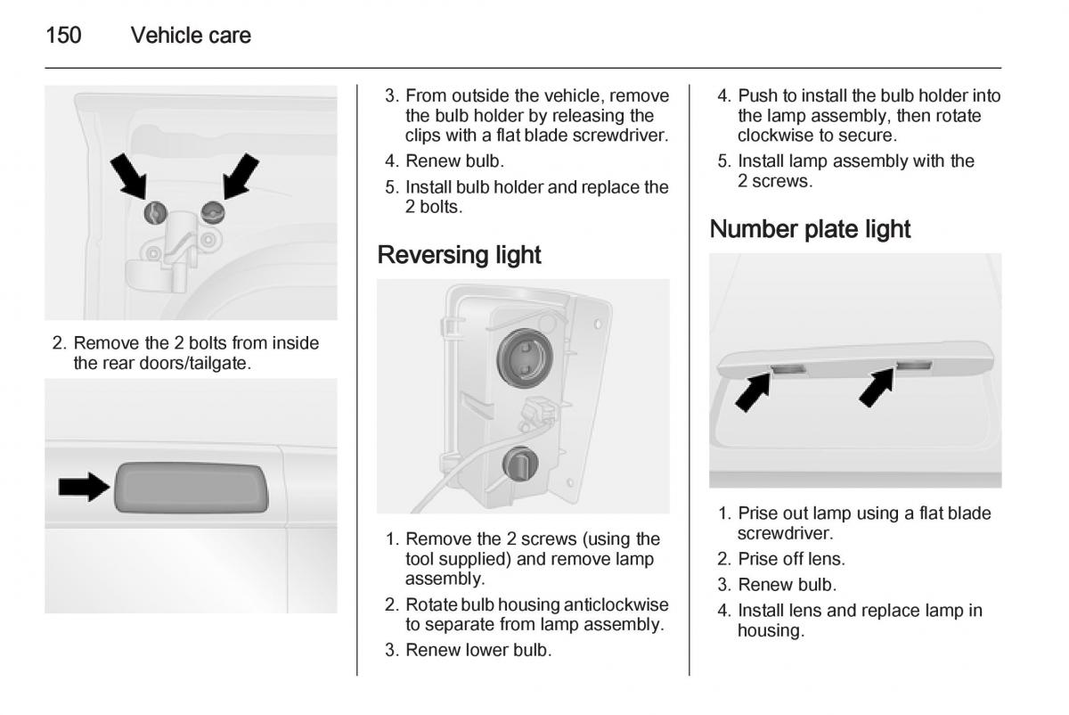 Opel Vivaro II 2 owners manual / page 152