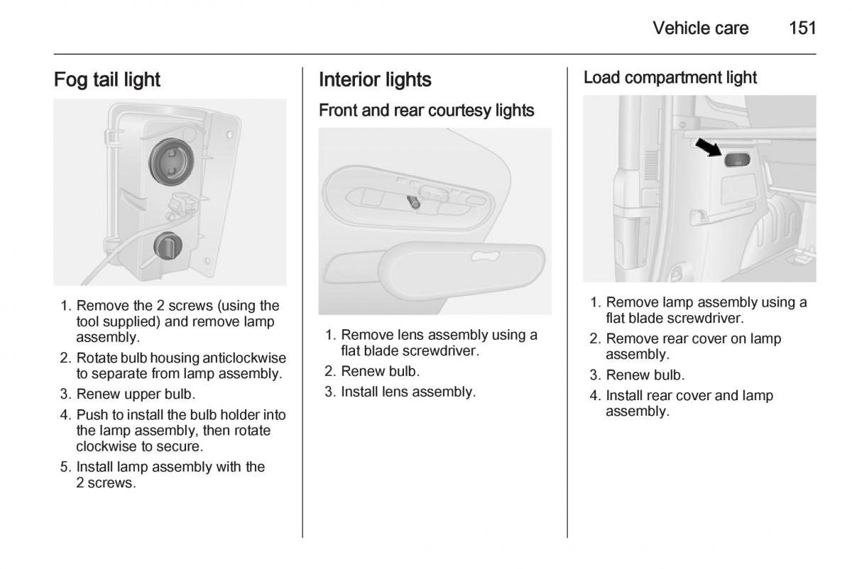 Opel Vivaro II 2 owners manual / page 153