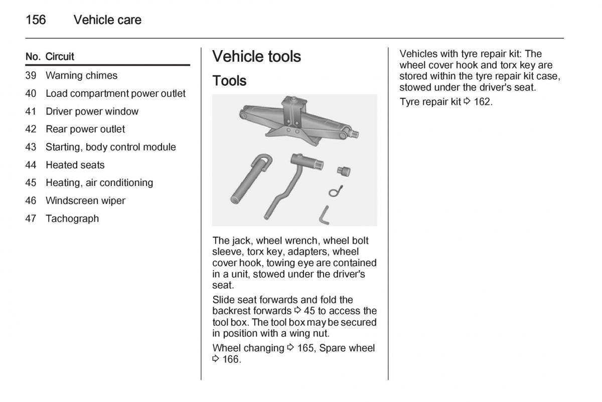 Opel Vivaro II 2 owners manual / page 158