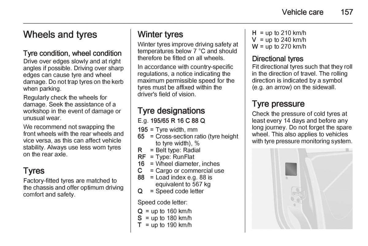 Opel Vivaro II 2 owners manual / page 159