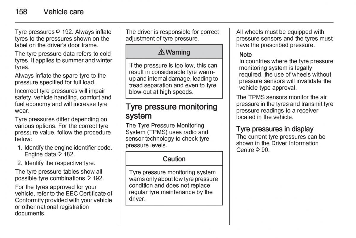 Opel Vivaro II 2 owners manual / page 160