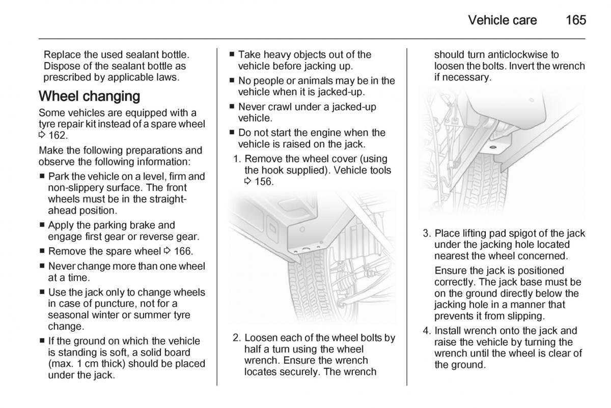 Opel Vivaro II 2 owners manual / page 167