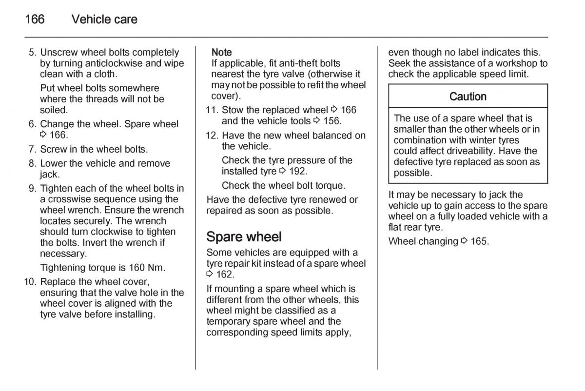 Opel Vivaro II 2 owners manual / page 168