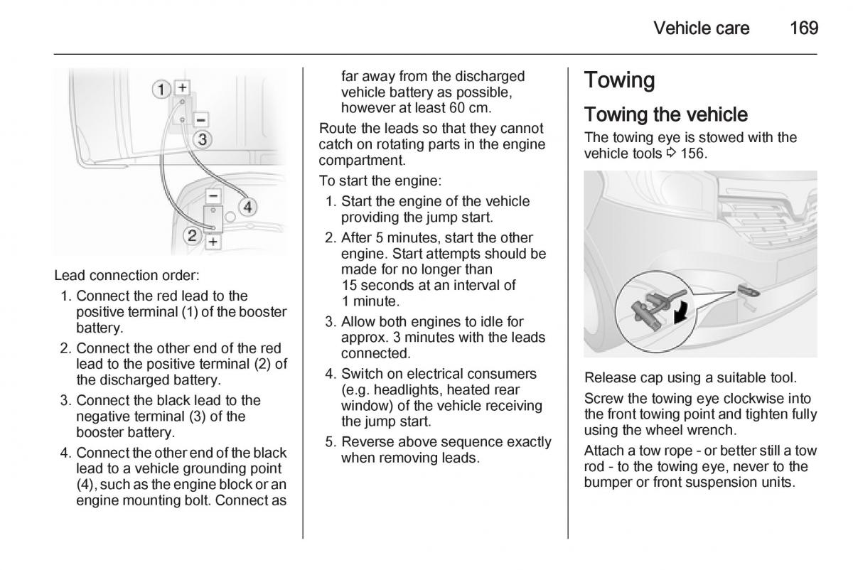 Opel Vivaro II 2 owners manual / page 171