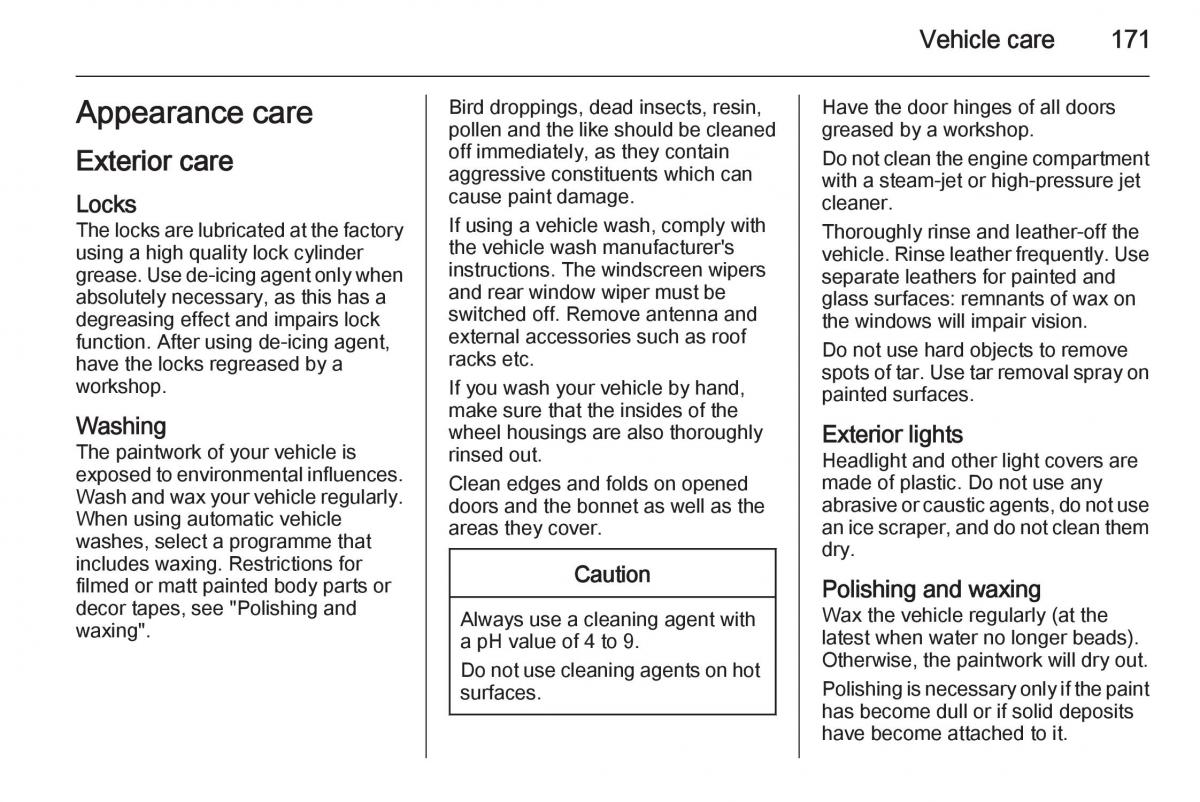 Opel Vivaro II 2 owners manual / page 173