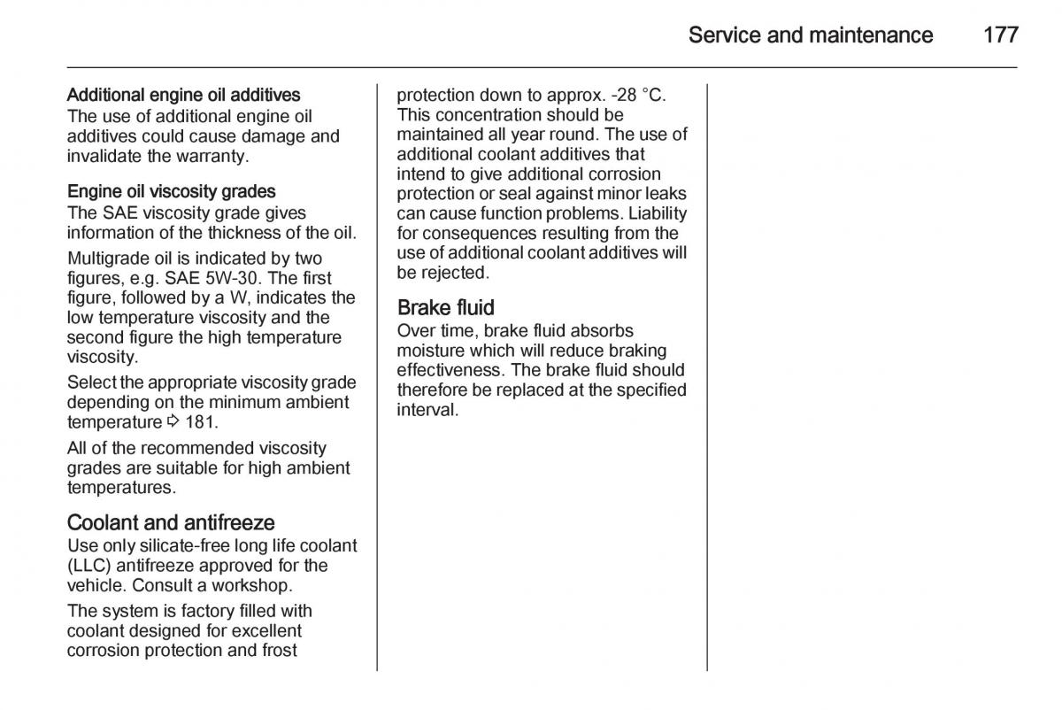 Opel Vivaro II 2 owners manual / page 179