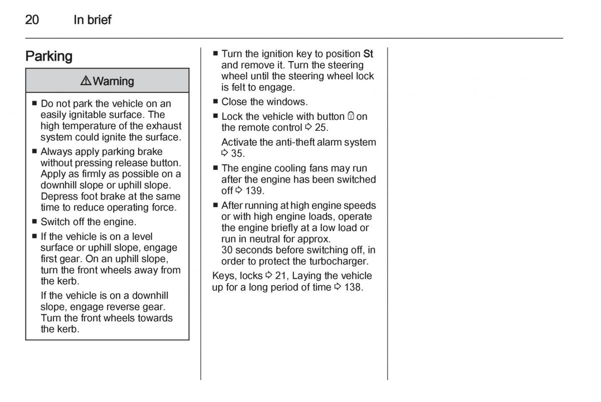 Opel Vivaro II 2 owners manual / page 22