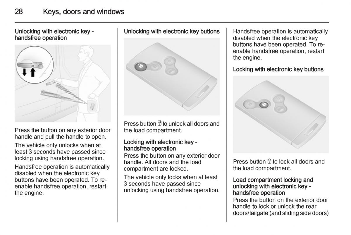 Opel Vivaro II 2 owners manual / page 30